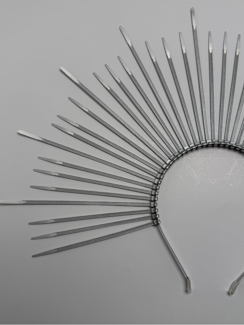 Silver Spike Halo Headband - Metallic Festival Crown - Picture 3 of 7